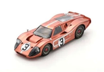 *PRE-ORDER* Ford GT40 Mk IV No.3 24H Le Mans 1967 - M. Andretti - L. Bianchi - With Acrylic Cover - 1:18 Scale Resin Model Car - Spark