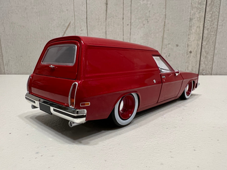 1975 HJ Holden Panelvan "Slammed" LS6 Twin Turbo - Wine Berry- 1:24 Scale Diecast - DDA Collectibles