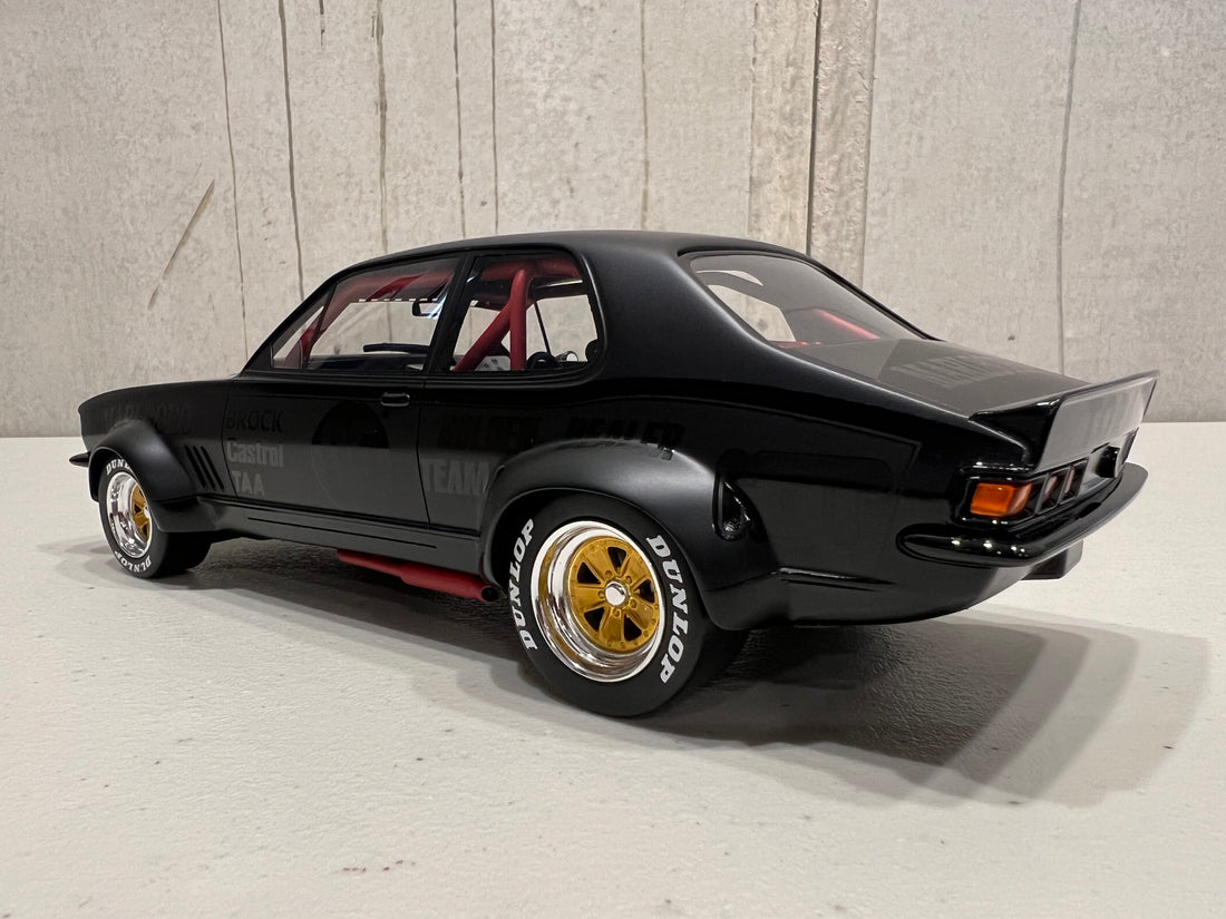 ECLIPSE TORANA SATIN BLACK BROCK TRIBUTE MARLBORO TORANA - 1:18 SCALE MODEL - 1 OF 324 - ACE