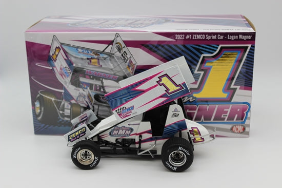 Logan Wagner 2022 Zemco #1 1:18 Sprint Car Diecast