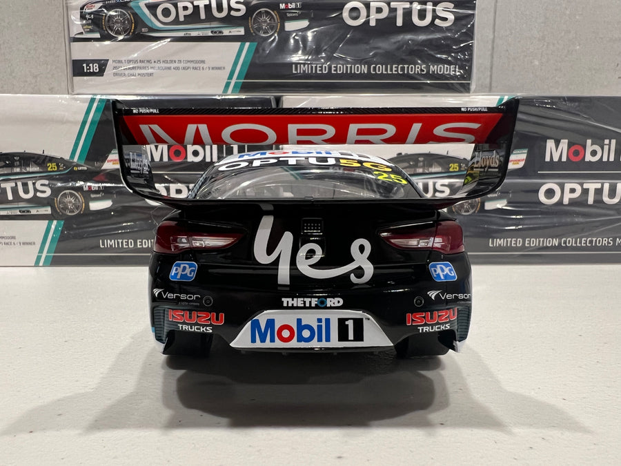 1:18 Mobil 1 Optus Racing #25 Holden ZB Commodore - 2022 Beaurepaires Melbourne 400 (AGP) Race 6 / 9 Winner - Chaz Mostert - AUTHENTIC COLLECTABLES - RRP $230 NOW $200