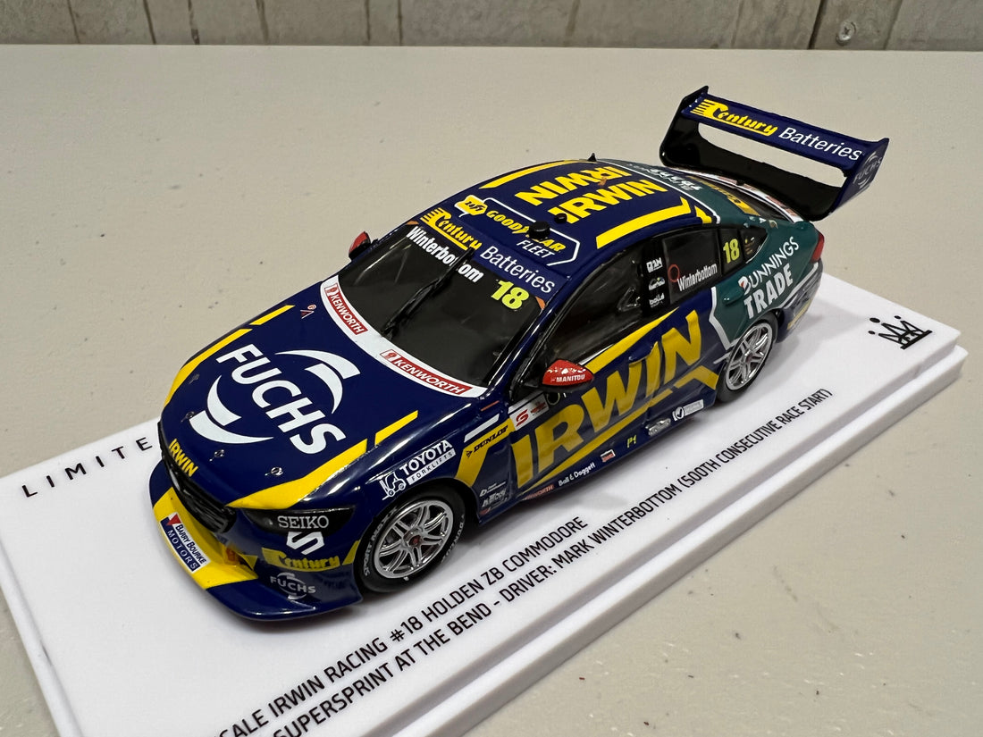 Mark Winterbottom (500th Consecutive Race Start) 1:43 IRWIN Racing #18 Holden ZB Commodore - 2021 OTR SuperSprint At The Bend