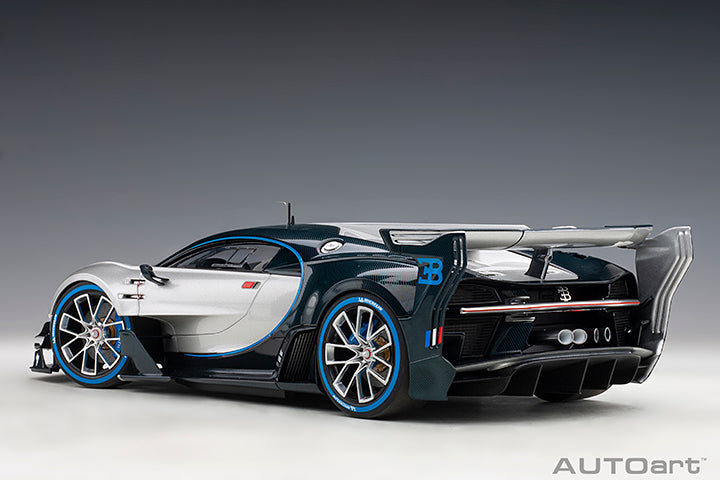 BUGATTI VISION GRAN TURISMO (SILVER/BLUE CARBON) 1:18 - AUTOART