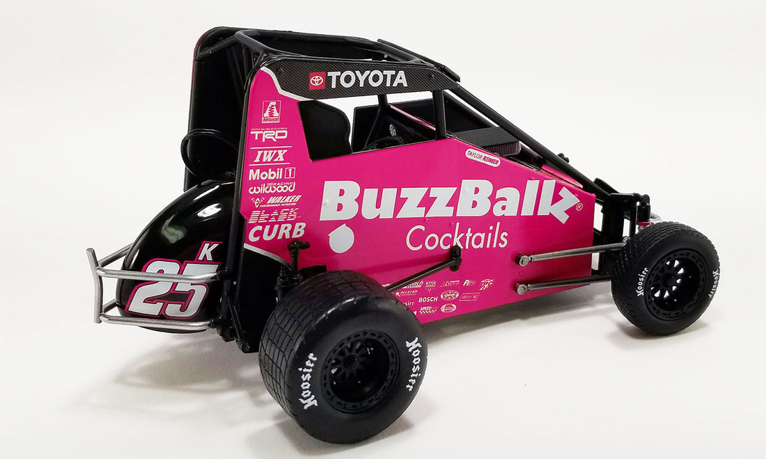 2022 #25 BUZZBALLZ COCKTAILS MIDGET CAR - TAYLOR REIMER - 1:18 SCALE DIECAST MODEL