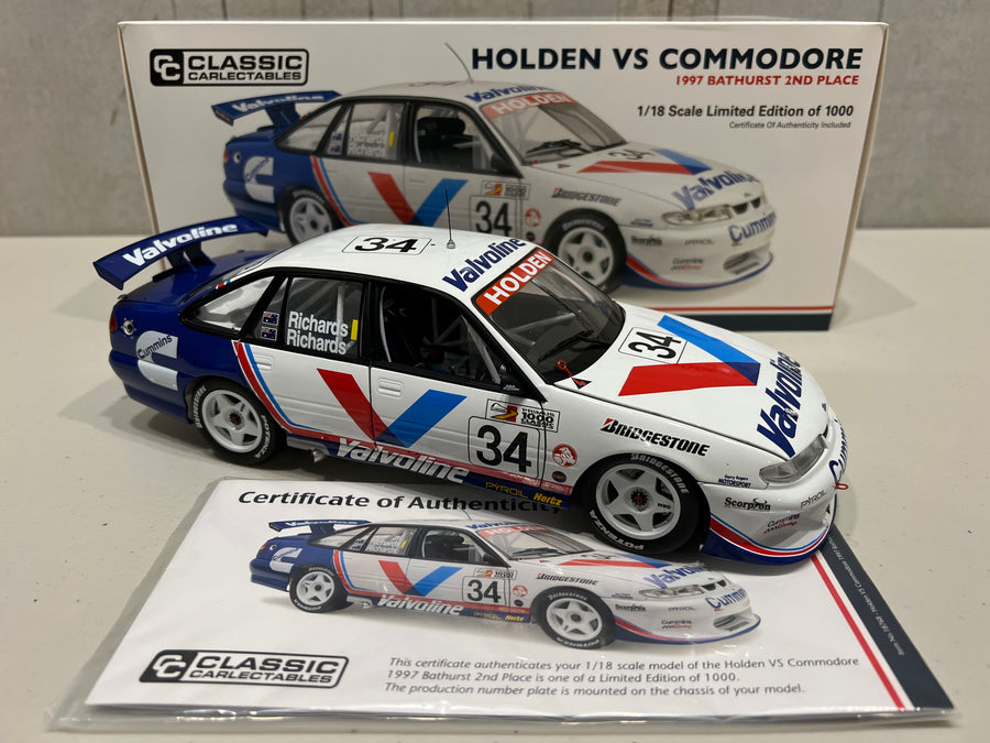 1997 BATHURST 2ND PLACE HOLDEN VS COMMODRE 1:18 DIECAST MODEL