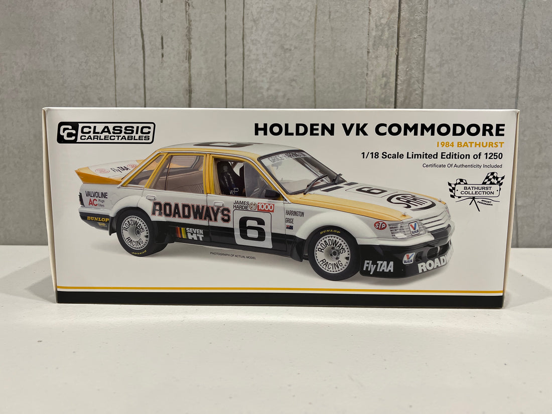 1984 BATHURST LAST OF THE BIG BANGERS! HOLDEN VK COMMODORE 1:18 DIECAST