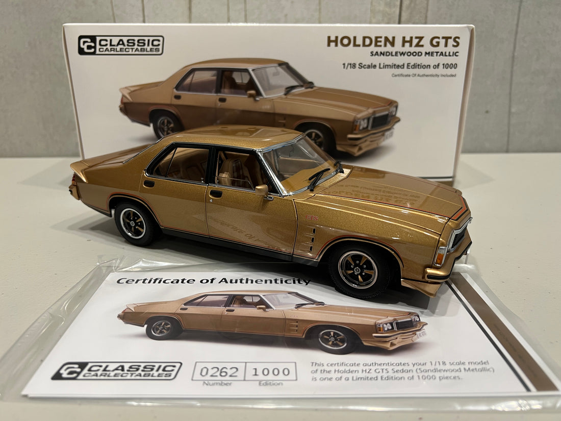 HOLDEN HZ GTS SANDLEWOOD METALLIC 1:18 - Classic Carlectables