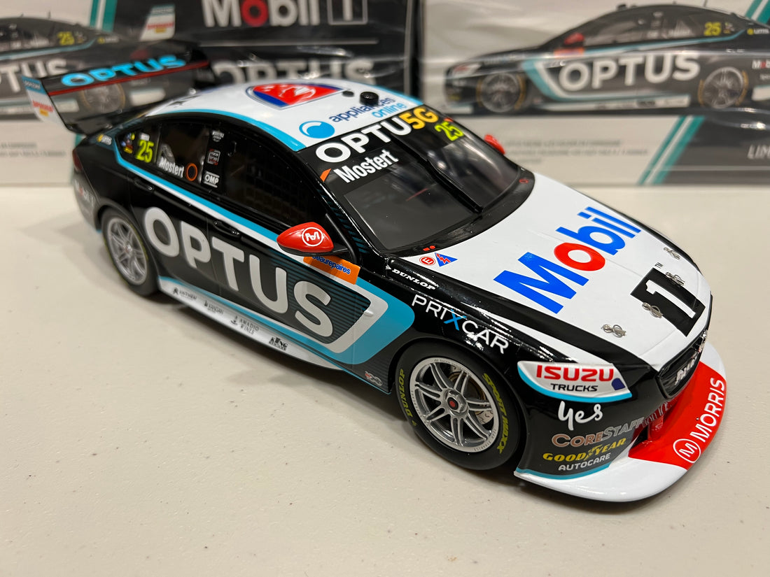 1:18 Mobil 1 Optus Racing #25 Holden ZB Commodore - 2022 Beaurepaires Melbourne 400 (AGP) Race 6 / 9 Winner - Chaz Mostert - AUTHENTIC COLLECTABLES - RRP $230 NOW $200