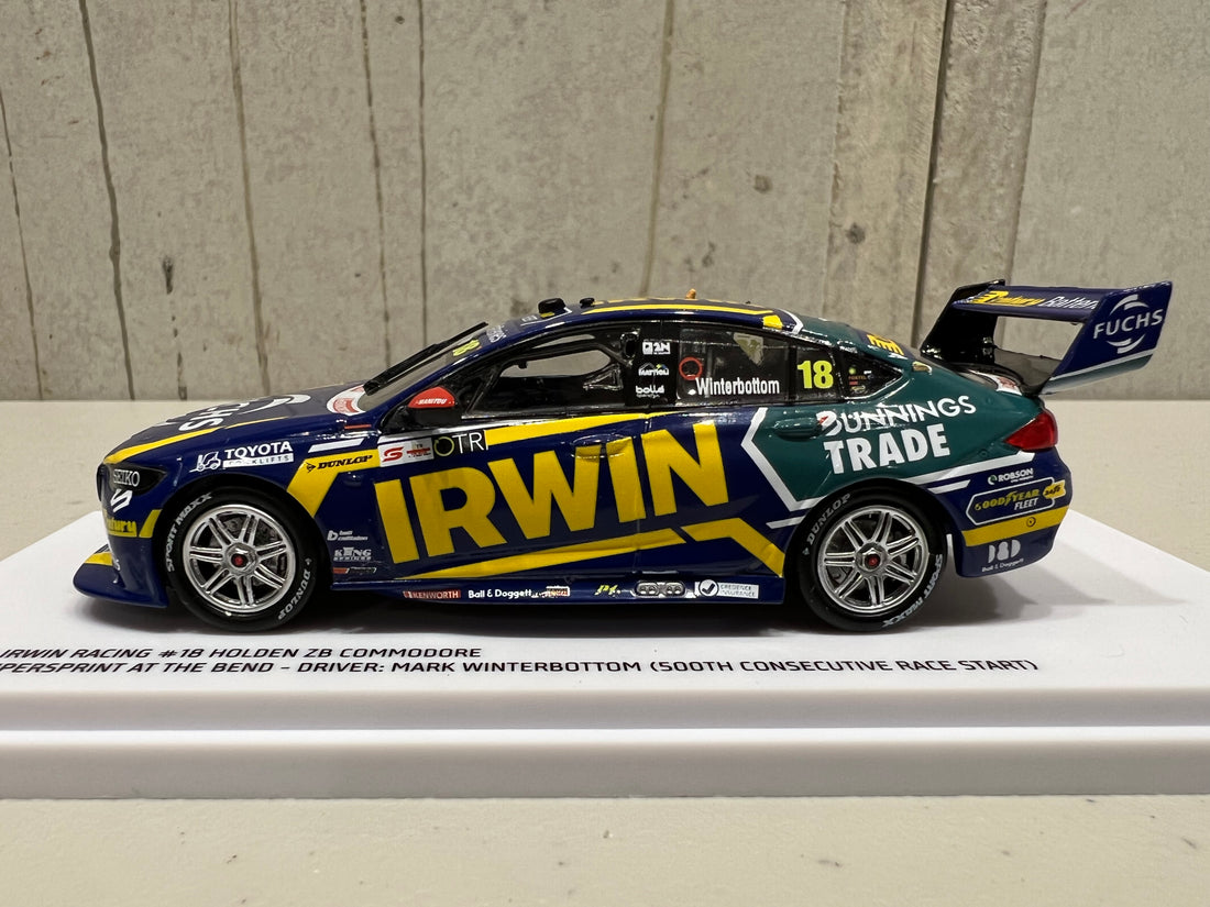 Mark Winterbottom (500th Consecutive Race Start) 1:43 IRWIN Racing #18 Holden ZB Commodore - 2021 OTR SuperSprint At The Bend