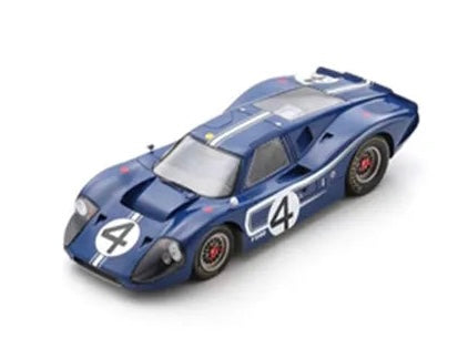 *PRE-ORDER* Ford GT40 Mk IV No.4 24H Le Mans 1967 - L. Ruby - D. Hulme - With Acrylic Cover - 1:18 Scale Resin Model Car - Spark