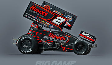 2023 #2 HUSSETS SPEEDWAY SPRINT CAR - DAVID GRAVEL - 1:18 SCALE DIECAST