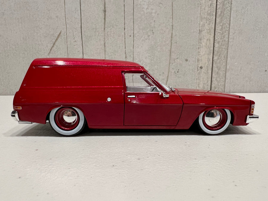 1975 HJ Holden Panelvan "Slammed" LS6 Twin Turbo - Wine Berry- 1:24 Scale Diecast - DDA Collectibles