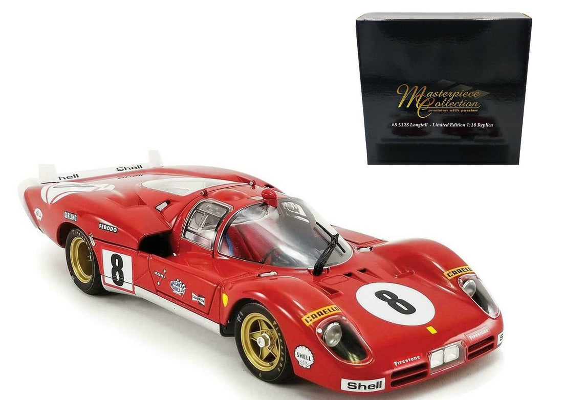 THE MASTERPIECE COLLECTION FERRARI #8 512 S LONGTAIL - FROM THE MOVIE LE MANS - 1:18 DIECAST MODEL