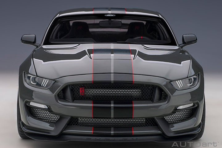 FORD SHELBY GT-350R (LEAD FOOT GREY W/ BLACK STRIPES) 1:18 - AUTOART