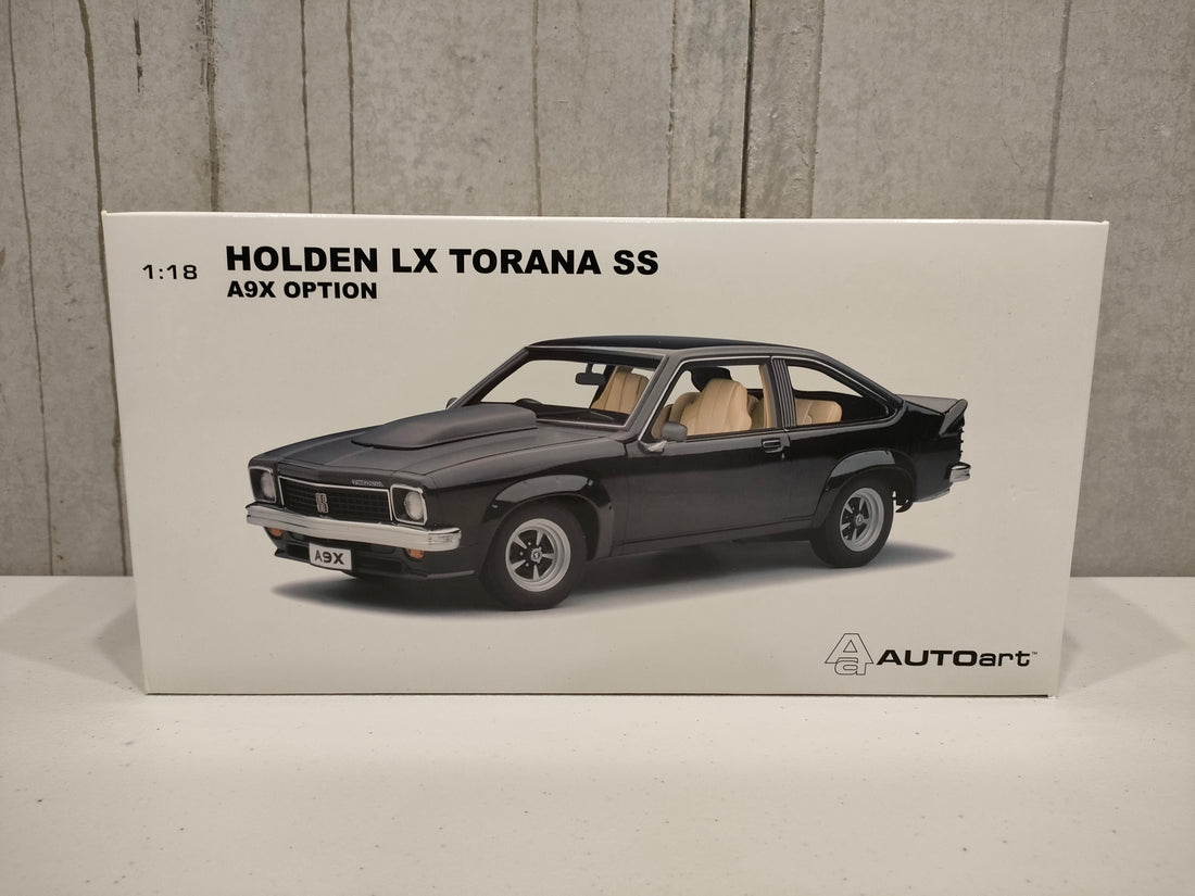 HOLDEN LX TORANA SS A9X OPTION - TUXEDO BLACK - 1:18 SCALE - DIECAST MODEL - AUTOART