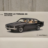 HOLDEN LX TORANA SS A9X OPTION - TUXEDO BLACK - 1:18 SCALE - DIECAST MODEL - AUTOART