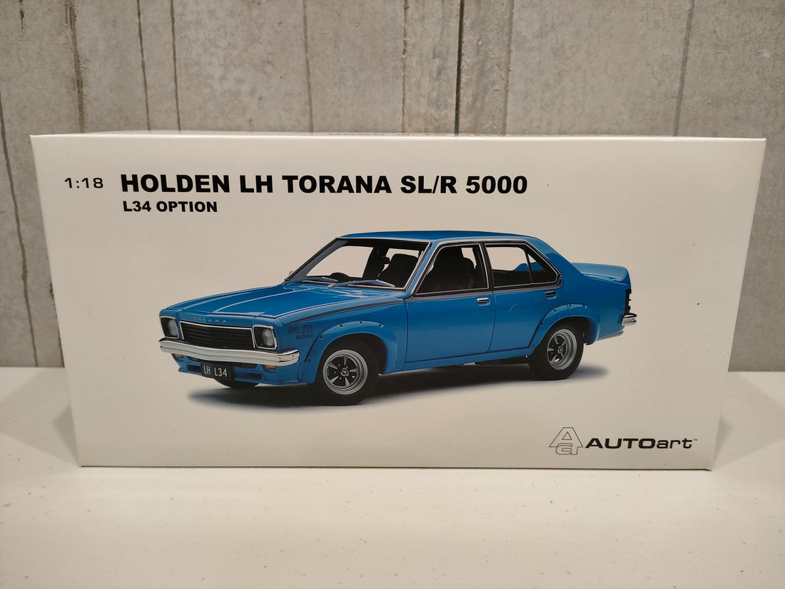 HOLDEN LH TORANA SLR 5000 L34 OPTION - BLUE - 1:18 SCALE - DIECAST MODEL - AUTOART