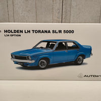 HOLDEN LH TORANA SLR 5000 L34 OPTION - BLUE - 1:18 SCALE - DIECAST MODEL - AUTOART