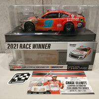 CHASE ELLIOTT 2021 LLUMAR WINDOW FILM COTA RACE WIN 1:24 COLOR CHROME ARC DIECAST