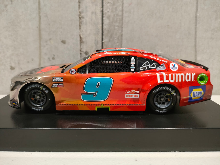 CHASE ELLIOTT 2021 LLUMAR WINDOW FILM COTA RACE WIN 1:24 COLOR CHROME ARC DIECAST