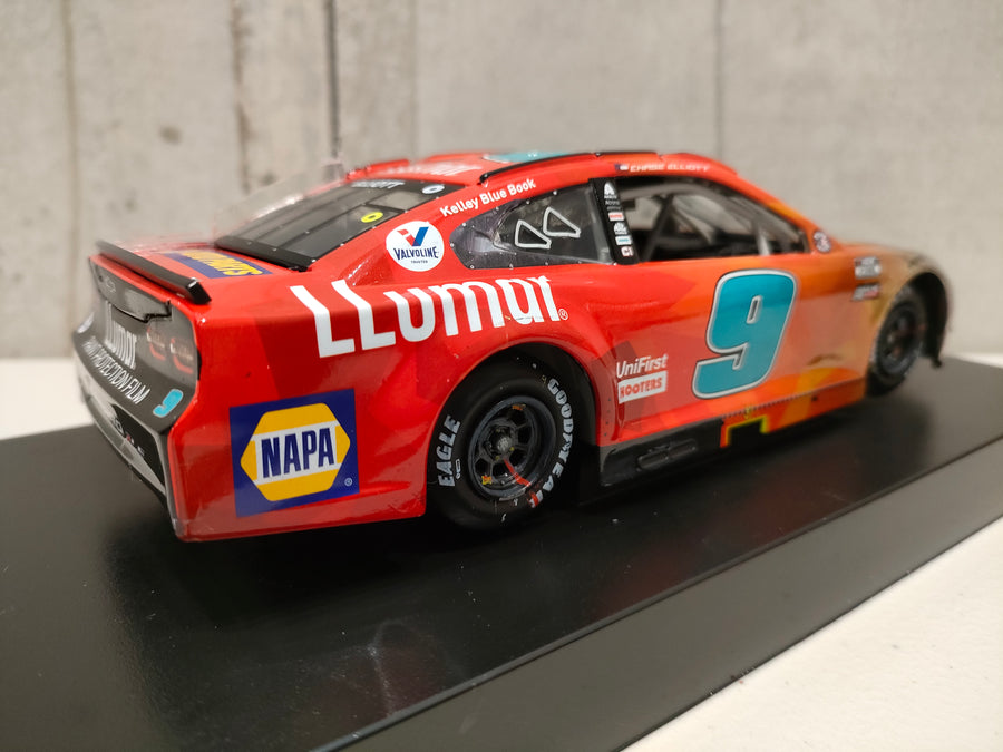 CHASE ELLIOTT 2021 LLUMAR WINDOW FILM COTA RACE WIN 1:24 COLOR CHROME ARC DIECAST