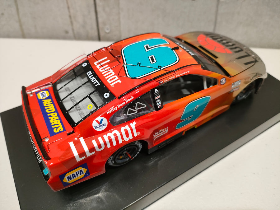 CHASE ELLIOTT 2021 LLUMAR WINDOW FILM COTA RACE WIN 1:24 COLOR CHROME ARC DIECAST