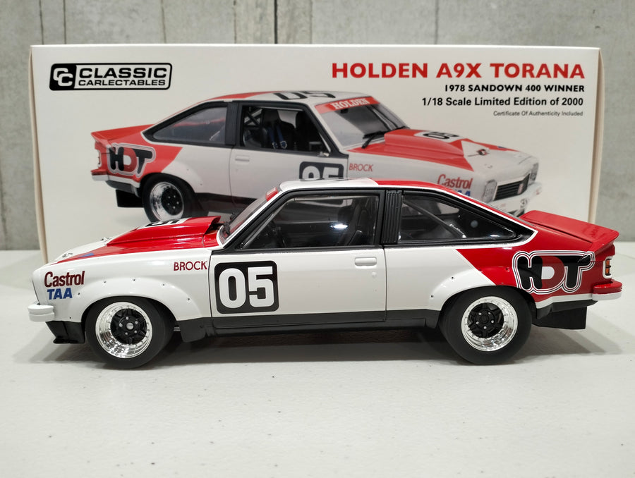 HOLDEN A9X TORANA 1978 SANDOWN 400 WINNER 1:18 DIECAST MODEL