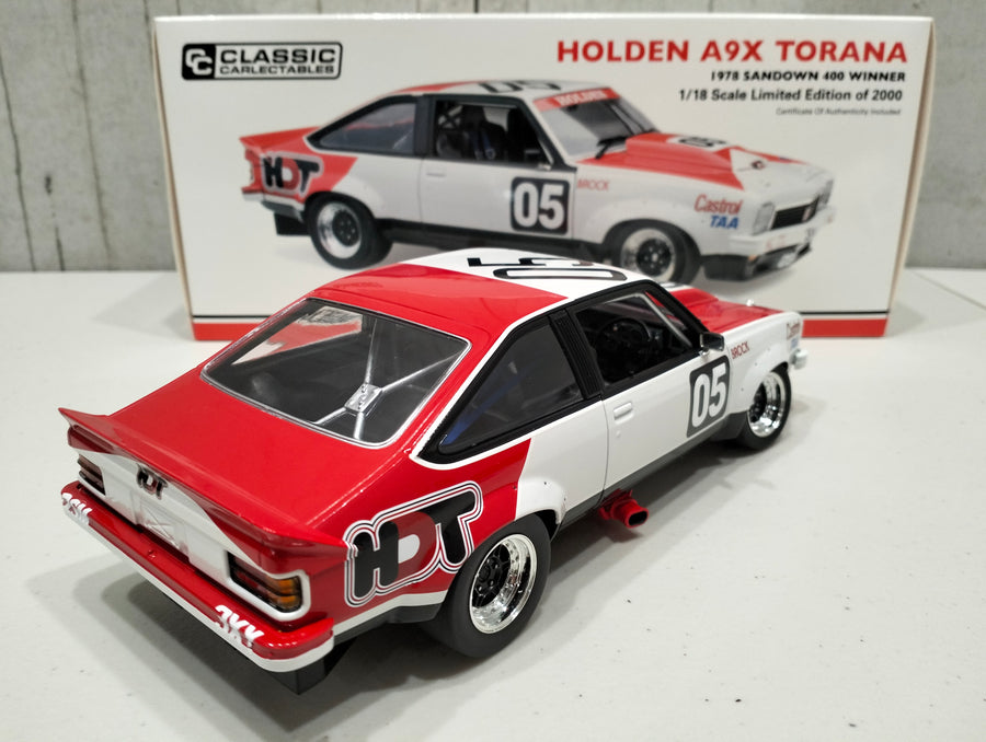 HOLDEN A9X TORANA 1978 SANDOWN 400 WINNER 1:18 DIECAST MODEL