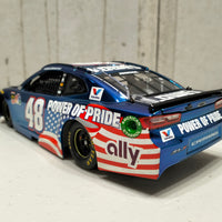 JIMMIE JOHNSON 2018 LOWE'S POWER OF PRIDE 1:24 ELITE COLOUR CHROME DIECAST 1 OF 40