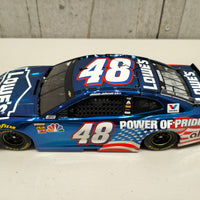 JIMMIE JOHNSON 2018 LOWE'S POWER OF PRIDE 1:24 ELITE COLOUR CHROME DIECAST 1 OF 40