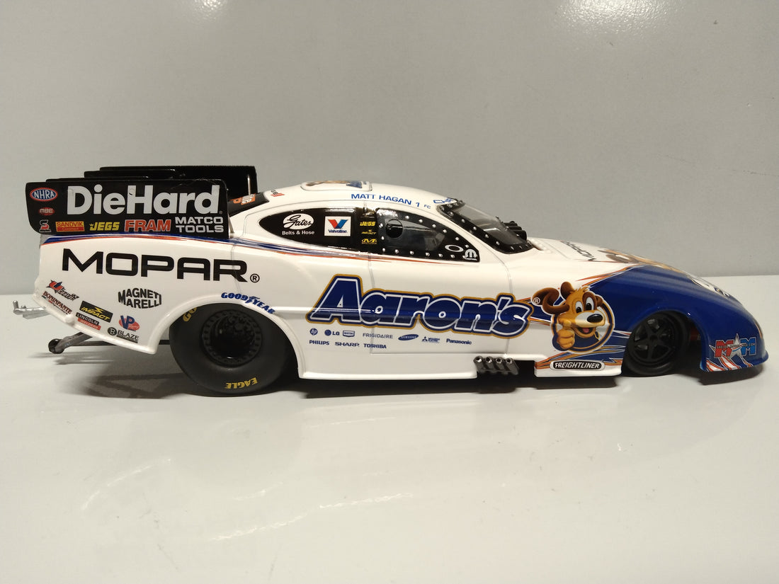 AUTO WORLD NHRA 2012 MATT HAGAN Aaron's DREAM MACHINE FUNNY CAR 1:24 SCALE DIECAST