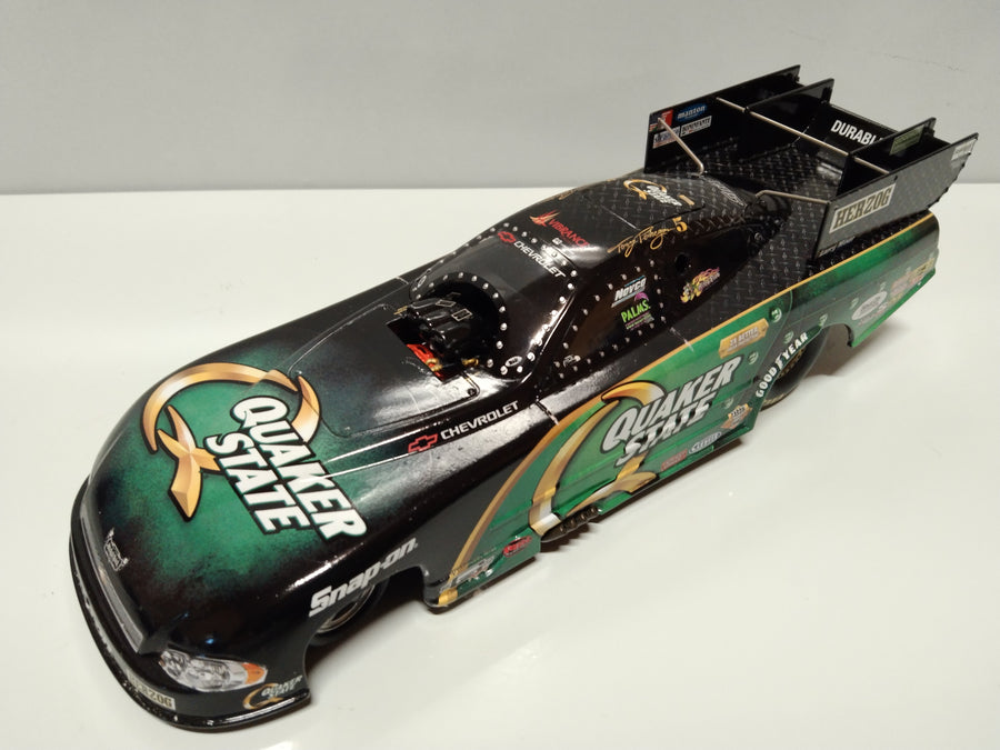 AUTO WORLD NHRA 2009 TONY PEDREGON QUAKER STATE CHEVY IMPALA FUNNY CAR 1:24 SCALE DIECAST