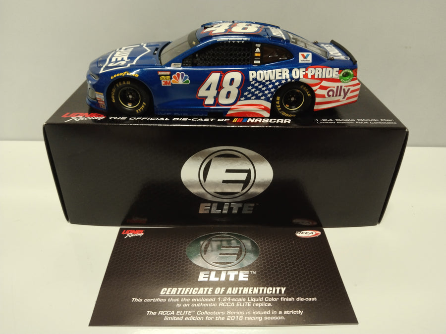 JIMMIE JOHNSON 2018 LOWE'S POWER OF PRIDE CAMARO ELITE 1:24 DIECAST