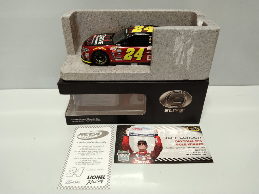 JEFF GORDON 2015 AARP/DTEH DAYTONA 500 POLE 1:24 ELITE DIECAST 1 OF 300