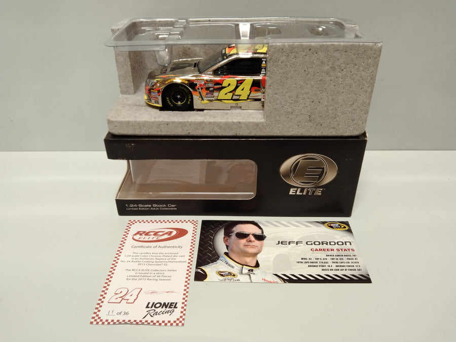 JEFF GORDON 2015 AXALTA HOMESTEAD 1:24 COLOUR CHROME ELITE DIECAST 1 OF 36