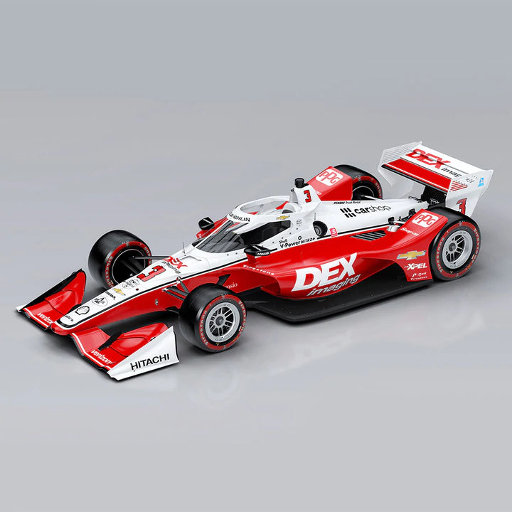 1:18 Team Penske #3 DEX Imaging Dallara Chevrolet IndyCar - 2022 Scott McLaughlin First IndyCar Win/Pole With Figurine