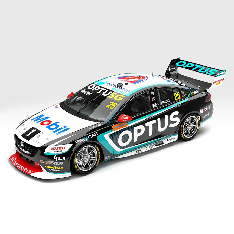 Mobil 1 Optus Racing #25 Holden ZB Commodore - 2022 Beaurepaires Melbourne 400 (AGP) Race 6 / 9 Winner - Chaz Mostert - 1:43 Scale Diecast Model - Authentic Collectables