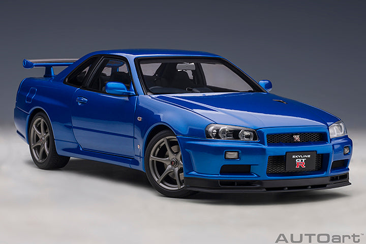 *PRE-ORDER* NISSAN SKYLINE GT-R (R34) V-SPEC II (BAYSIDE BLUE) 1:18 AU ...