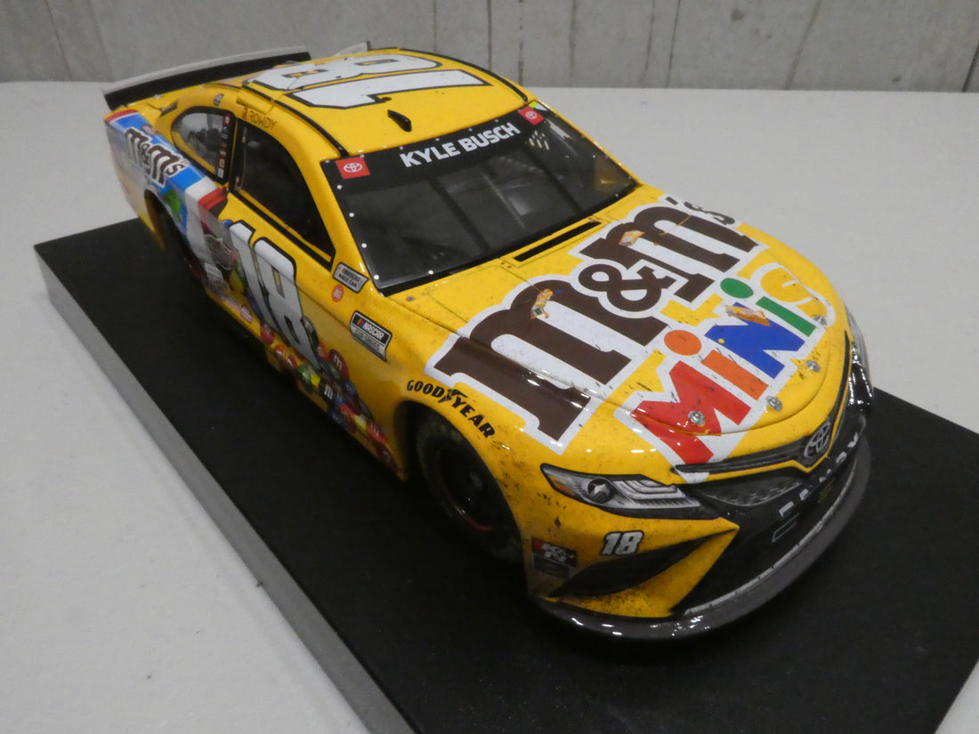 KYLE BUSCH 2021 M&M'S MINIS POCONO RACED WIN 1:24 ELITE DIECAST