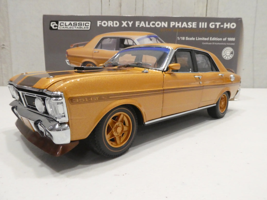 FORD XY FALCON PHASE III GT-HO GOLD LIVERY 1:18 DIECAST MODEL - RRP $299 NOW $249