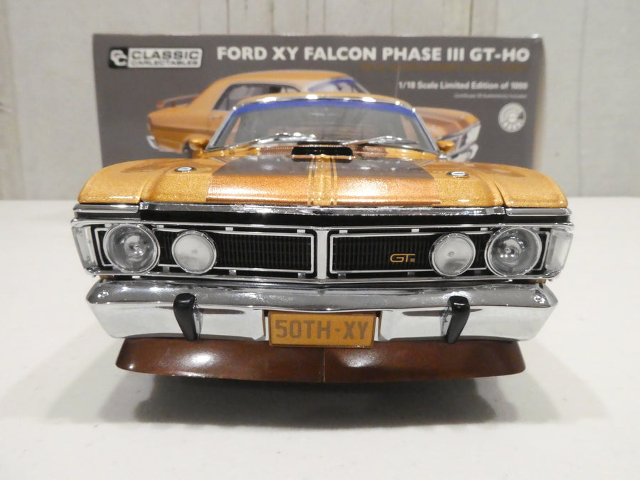 FORD XY FALCON PHASE III GT-HO GOLD LIVERY 1:18 DIECAST MODEL - RRP $299 NOW $249