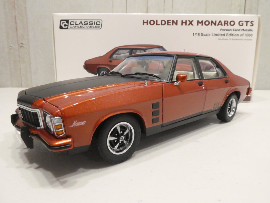 HOLDEN HX MONARO GTS PERSIAN SAND 1:18 DIECAST MODEL