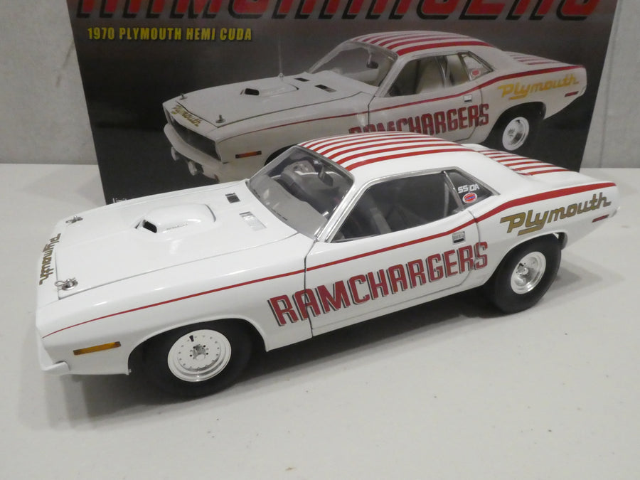 1970 PLYMOUTH CUDA SUPER STOCK - RAMCHARGERS 1:18 DIECAST - ACME