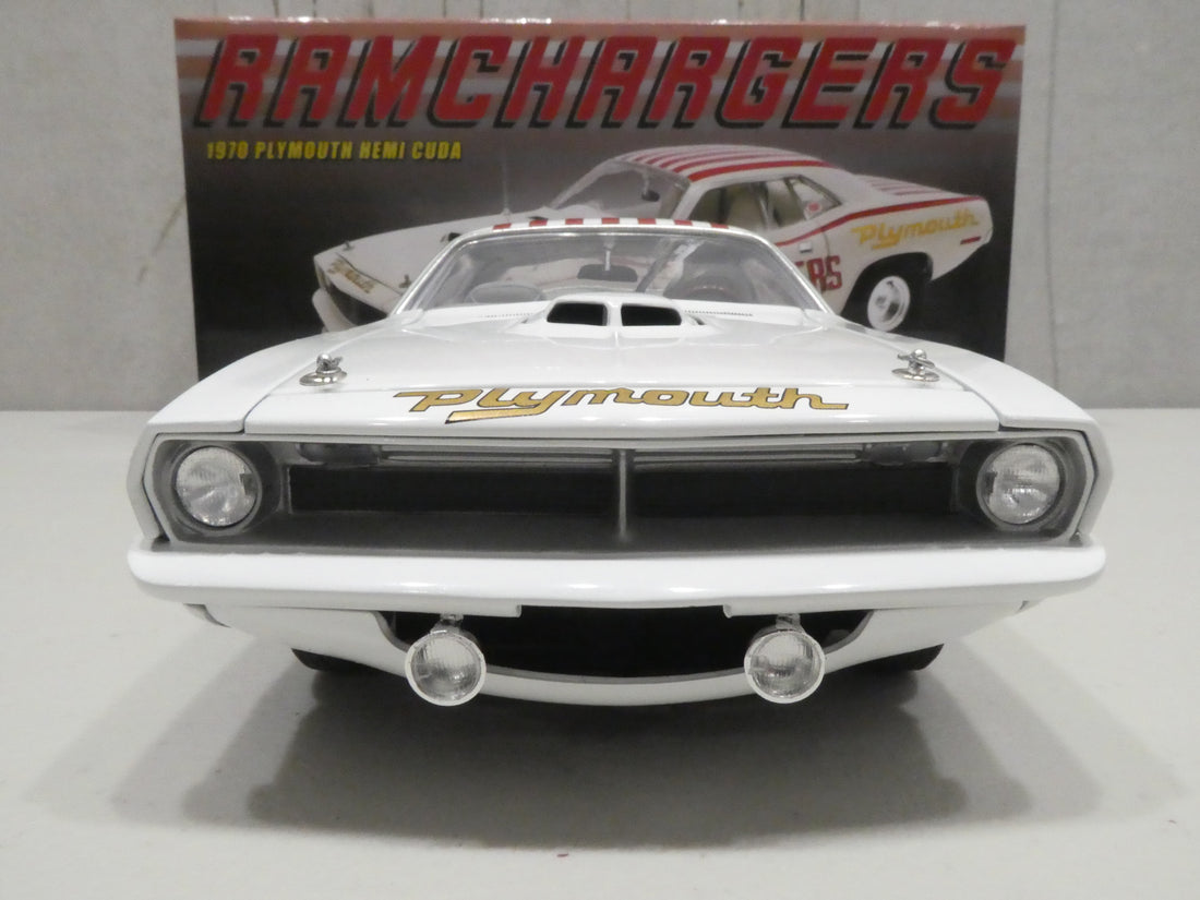 1970 PLYMOUTH CUDA SUPER STOCK - RAMCHARGERS 1:18 DIECAST - ACME