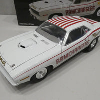 1970 PLYMOUTH CUDA SUPER STOCK - RAMCHARGERS 1:18 DIECAST - ACME