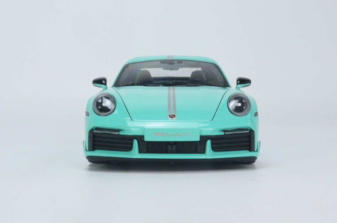 *PRE-ORDER* PORSCHE 911 - 992 - TURBO S COUPE SPORTS DESIGN - 2021 - MINT BLUE - 1:18 SCALE DIECAST MODEL - MINICHAMPS