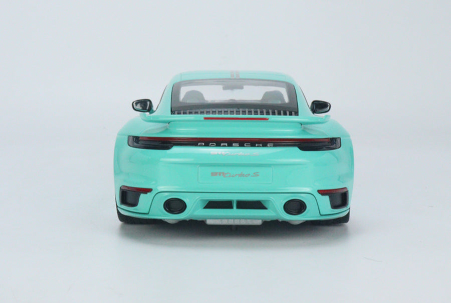 *PRE-ORDER* PORSCHE 911 - 992 - TURBO S COUPE SPORTS DESIGN - 2021 - MINT BLUE - 1:18 SCALE DIECAST MODEL - MINICHAMPS