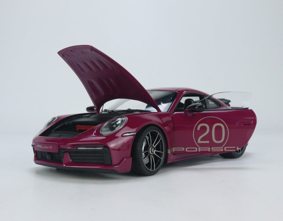 *PRE-ORDER* Porsche 911 (992) Turbo S Coupe Sports Design 2021 RED - 1:18 Diecast Model - Minichamps