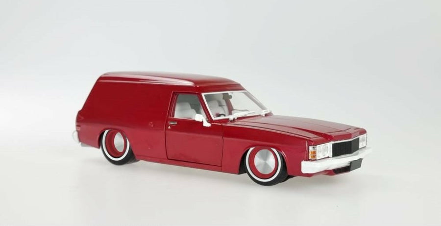 1975 HJ Holden Panelvan "Slammed" LS6 Twin Turbo - Wine Berry- 1:24 Scale Diecast - DDA Collectibles