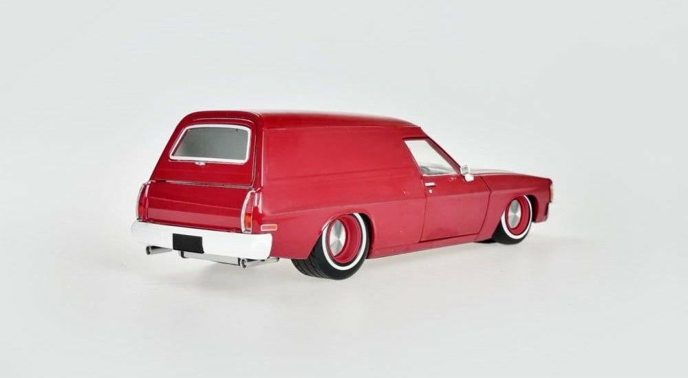 1975 HJ Holden Panelvan "Slammed" LS6 Twin Turbo - Wine Berry- 1:24 Scale Diecast - DDA Collectibles